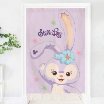 Cute Star Dereveal Door Curtain Half Curtain Cartoon Children Bedroom Partition Cord Fabric Art Free Punch Home Shading Curtain