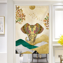 Modern light extravaganza Elephant Door Curtain Free of perforated bedrooms Bedroom Partition Curtain home Living room cloth Art Semi-curtain Hyun Guan Aisle hanging curtain