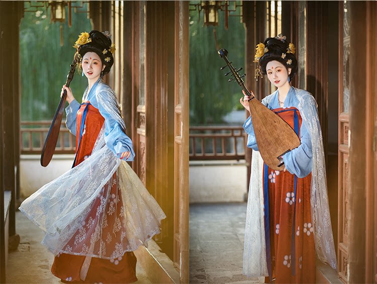 Китайцы одежда наборы 【佳期阁】【唐俑四号】唐代陶俑服饰复原系列齐胸衫裙春秋