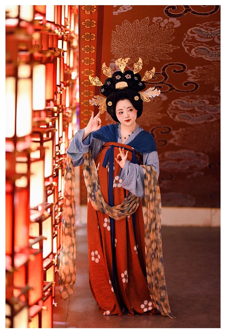 Китайцы одежда наборы 【佳期阁】【唐俑四号】唐代陶俑服饰复原系列齐胸衫裙春秋