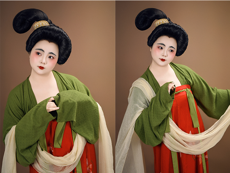 Китайцы одежда наборы 【佳期阁】【唐俑二号】唐代陶俑服饰复原系列齐胸衫裙春夏