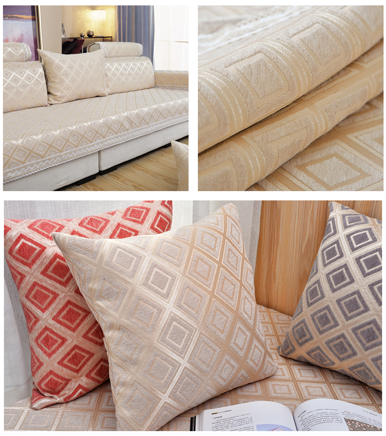 Mùa hè hiện đại tối giản bốn mùa phổ quát sofa đệm vải chống trượt gối gối tựa lưng khăn phổ quát bao gồm tất cả - Ghế đệm / đệm Sofa đêm ghế gỗ