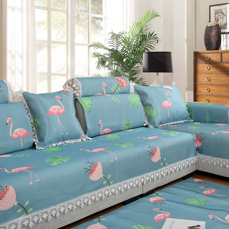 Sofa mat summer cushion modern Nordic convenient Guifu Customized anti-skating wire cool cover