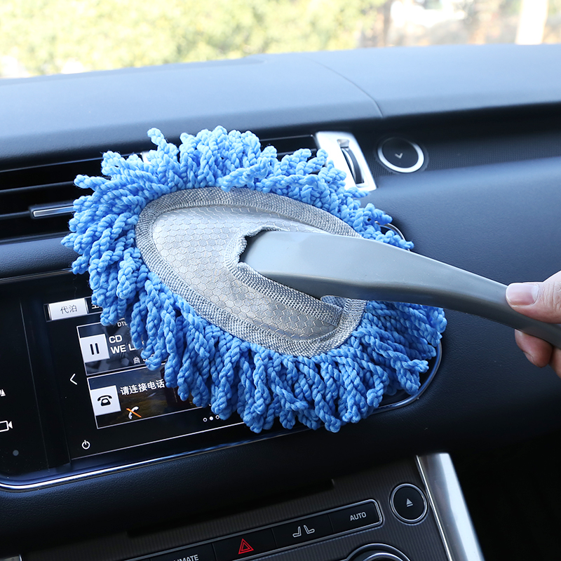 Car duster dust duster car wet and dry dual-use car cleaning car cleaning car with small mop car special car washing small brush