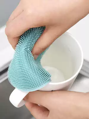 Japanese SP SAUCE food grade silicone dishwashing dish brush bowl artifact household multifunctional washing Cup pan silicone brush