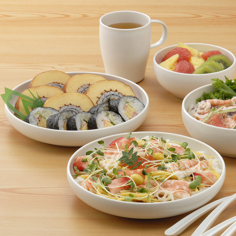 Japan Imports Candy Color Round Plate Dinner Plate Containing Pan Plastic Fruit Pan Can Be Microwave Resistant