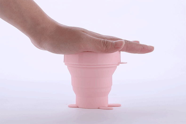 Nhật Bản FaSoLa Cup Cup di động Kính thiên văn Cốc du lịch Thực phẩm Lớp Silicone Bao phủ nén Cup Cup Miệng bình nước giữ nhiệt lock&lock
