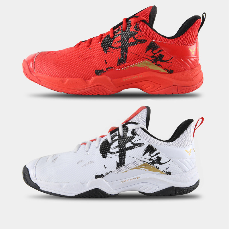 VICTOR 2021 new A660 Bull Gas Flushing Professional Badminton Shoes Shock Absorbing Non-slip Light Red