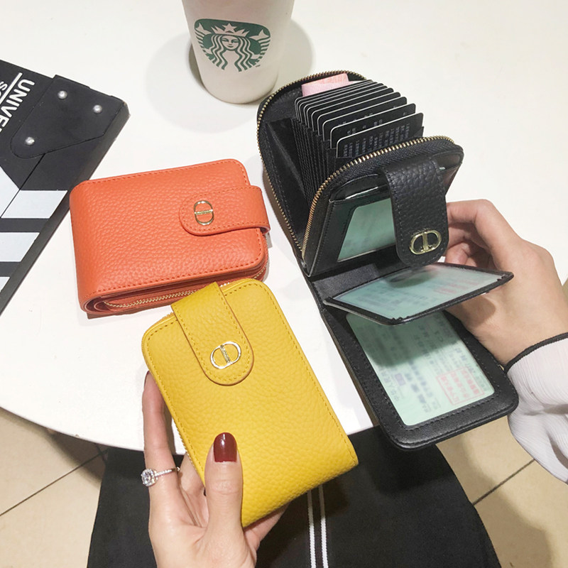Card package women's fine high - grade, ultra - thin leather large capacity multi - card bit new 2021 driver card card clip