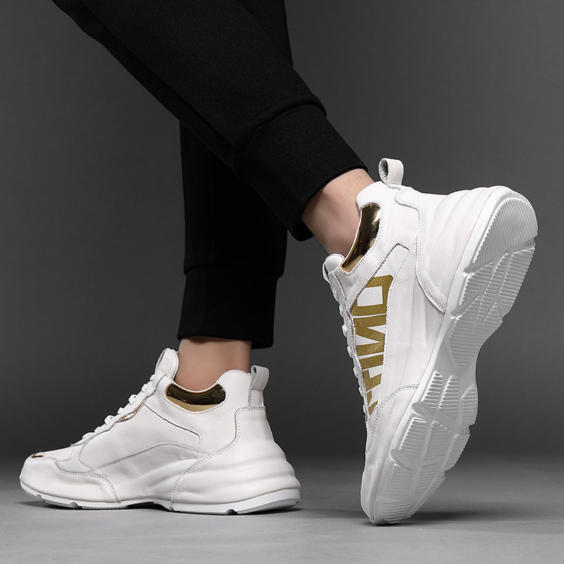 Hong Kong tide brand men's shoes 2021 new trend high-end casual shoes supreme men's white shoes daddy shoes Korea