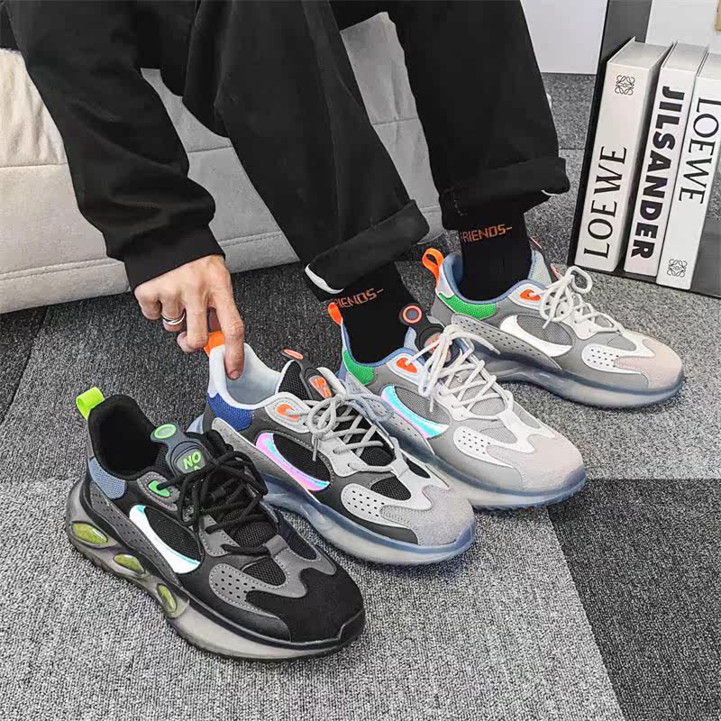 Hong Kong Supreme's new Hong Kong style daddy shoes men's ins tide shoes Korean version mesh breathable men's sports shoes