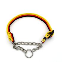 Pet medium and large dog tricolor nylon half p chain collar collar Teddy horse dog demon golden hair dog neck ring chain