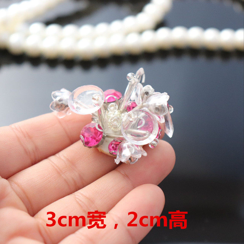 Fashion Handmade Nail Tube Beaded Shoes Hair Accessories DIY Decorative Patch Applique Accessories