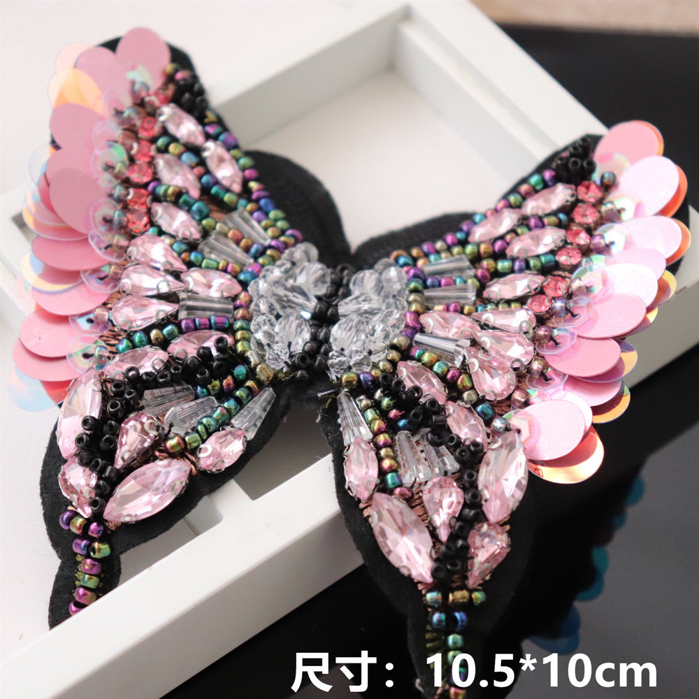 Original three-dimensional handmade nail beading with clothes diy accessories to decorate the broken hole and stick to the flower crystal butterfly