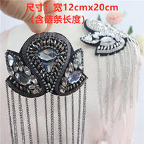 Heavy industry handmade nail beads punk style epaulettes clothes coat costume decoration patch DIY accessories