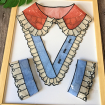 Premium sequin embroidered V-shaped collar for four sets Fashion clothes Skirt DIY Accessories Collar Flowers Need Stitches