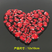 Hand Nail Pearl Large Red Loving Cloth Patch Clothing Bag Trim DIY accessories patch Patch Hole Patch Flowers