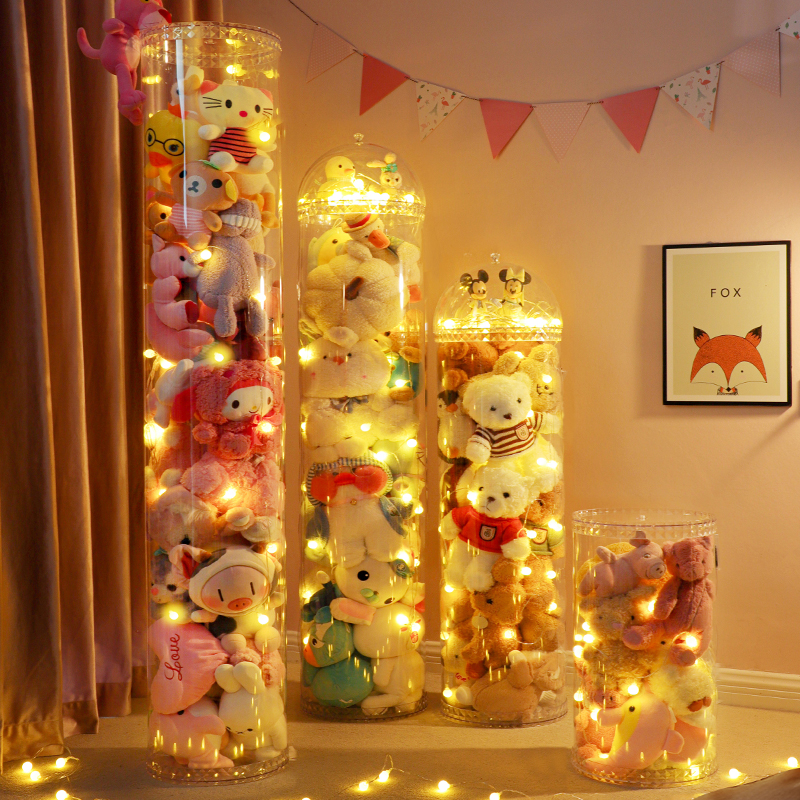 Doll containing barrel plush toy containing devinator cloth dolls doll doll cloth occasionally transparent to show shelving children