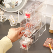 Monochromatic eye shadow containing box drawer Cosmetic Rack Acrylic Comb Dresser finishing box transparent dust-proof