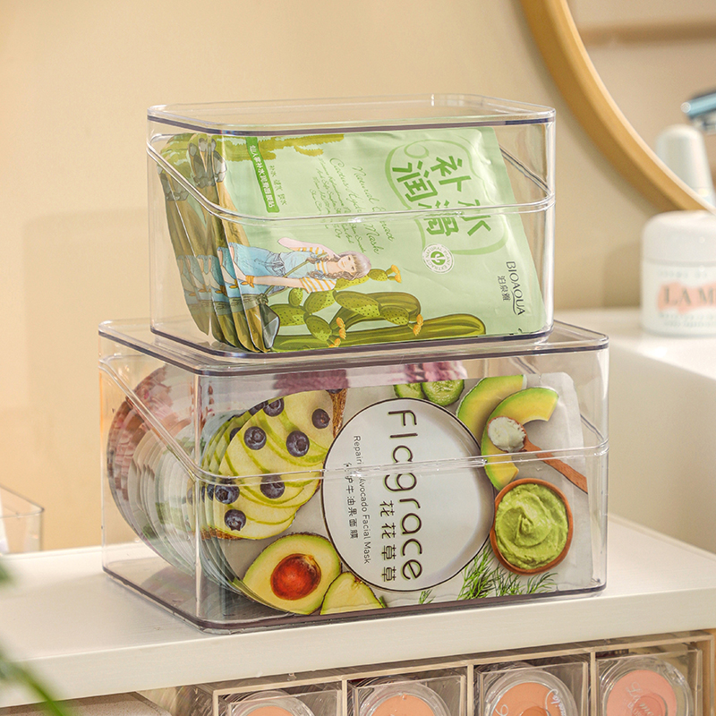 Mask storage box bathroom desktop dust-proof cosmetics acrylic dormitory Japanese-style dressing table finishing rack
