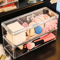 Net red cotton swab box with cover dustproof cotton storage box Beauty egg finishing box Dresser Desktop storage shelf