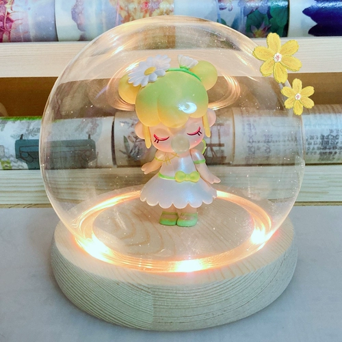 Система хранения, стенд, вилла, фигурка, стеклянная пылезащитная крышка с подсветкой