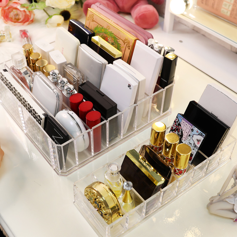 Pink Eye Disk Accessories Box Red Cosmetic Liquid Desktop Storage Box Air Pad Blush Rack Drawer Dust Resistance