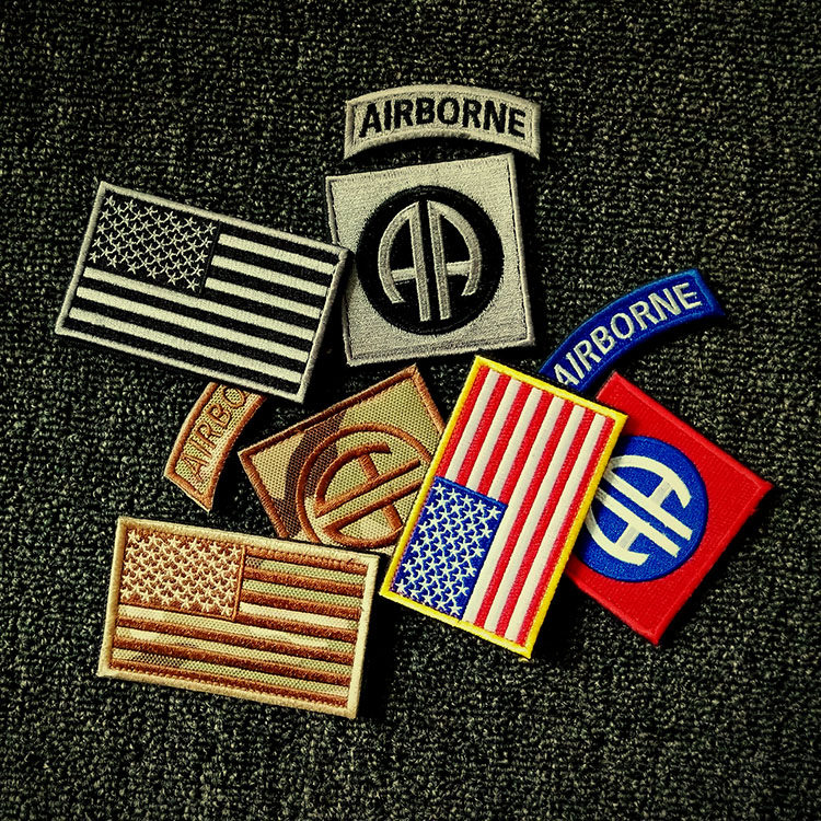 Velcro armband Army fan embroidery tactical badge D82 Air Long Division outdoor bag with stickers personalized morale cloth stickers