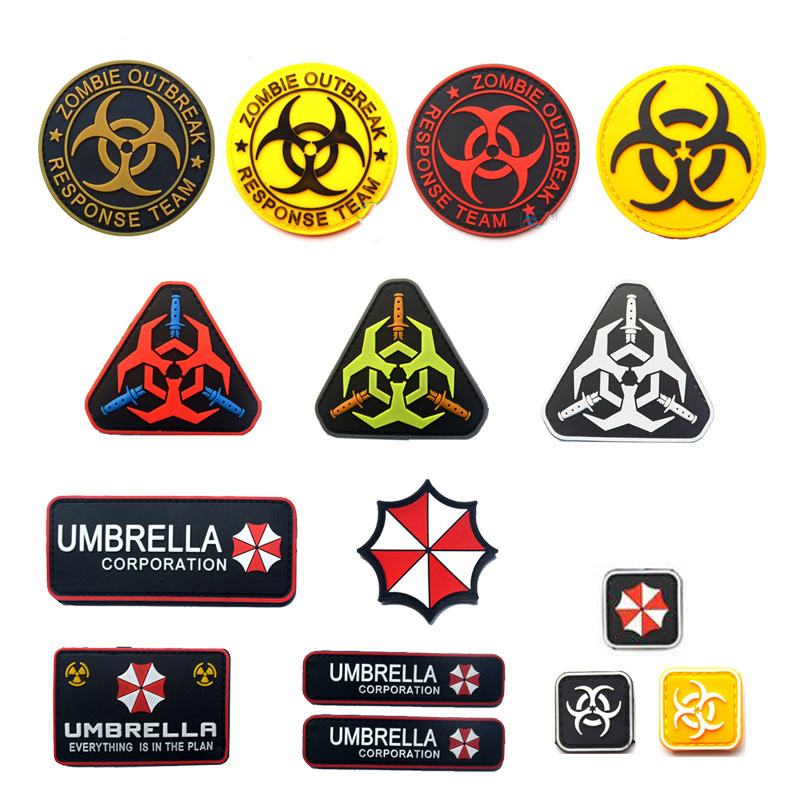 Resident Evil Velcro chapter PVC bag stickers Decorative stickers Badge arm exhibition Outdoor equipment Clothing backpack accessories