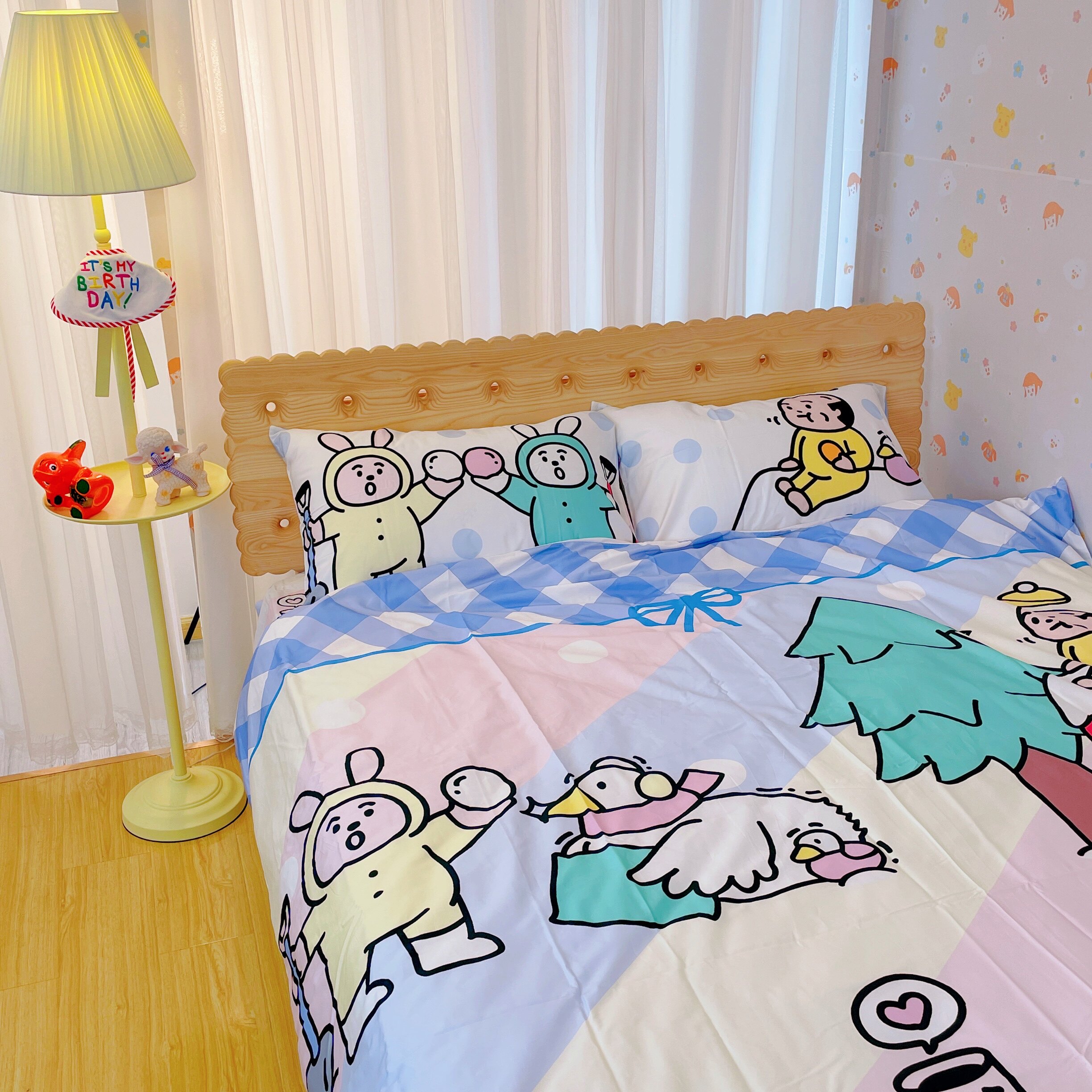 (Fu Shan Store x Oxygen Laboratory) Supercute Japanese Winter Day Partner Pure Cotton Dormitory Bed Four Sets