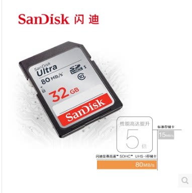 SanDisk1300D 750D 760D 80D 6d2 77D 5D4 Single Eye Camera Memory Card 32g 80M s