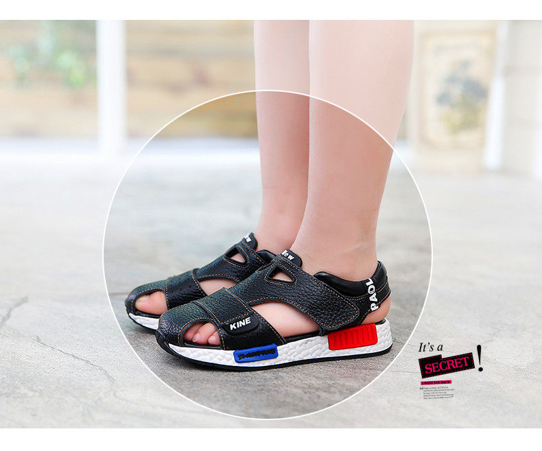 Sandales enfants en cuir Baotou totem pour été - semelle caoutchouc Wear - Ref 1053451 Image 23