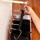 Stainless steel trouser rack anti-slip clip S-shaped bold wardrobe magic hanging household multi-functional storage multi-layer folding sub