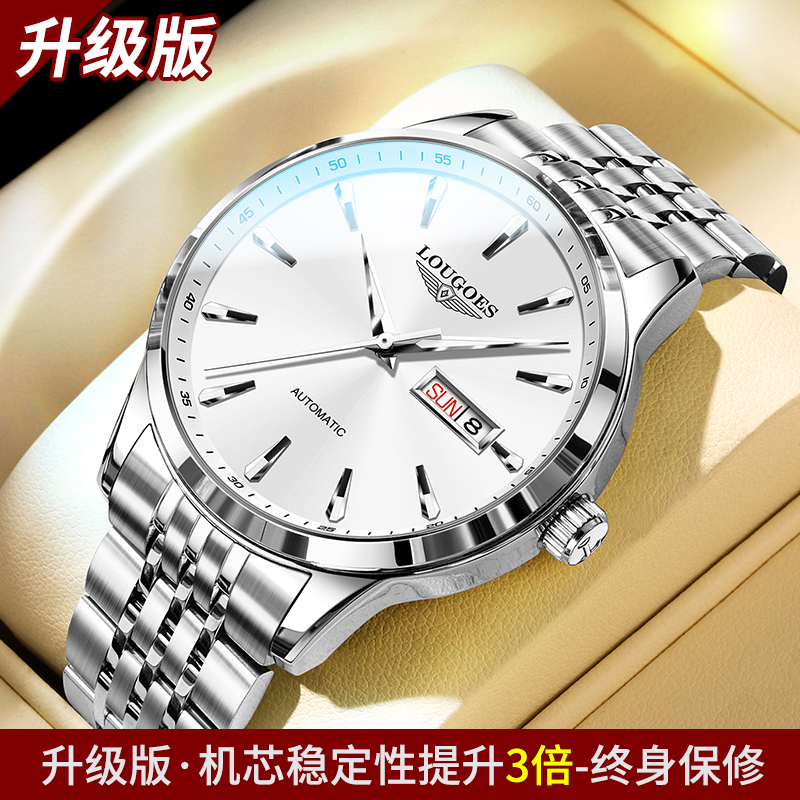 Swiss Genuine Watches ­ Watch for Men, Fully Automatic Mechanical Watch, Business Fashion, Luminous Dual Calendar Men's Watch