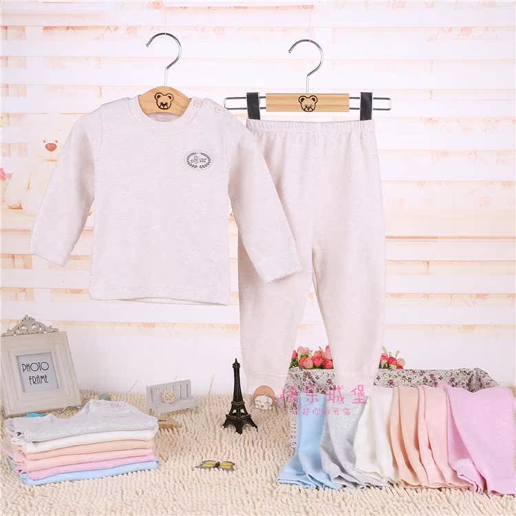 Wright gấu trẻ em đồ lót bé trai và bé gái mùa thu đồ ngủ trẻ sơ sinh áo len cotton cho bé dịch vụ nhà mùa thu đồ bộ trẻ em