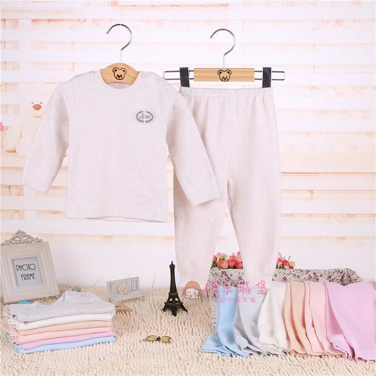 Wright gấu trẻ em đồ lót bé trai và bé gái mùa thu đồ ngủ trẻ sơ sinh áo len cotton cho bé dịch vụ nhà mùa thu bộ đồ lót trẻ em