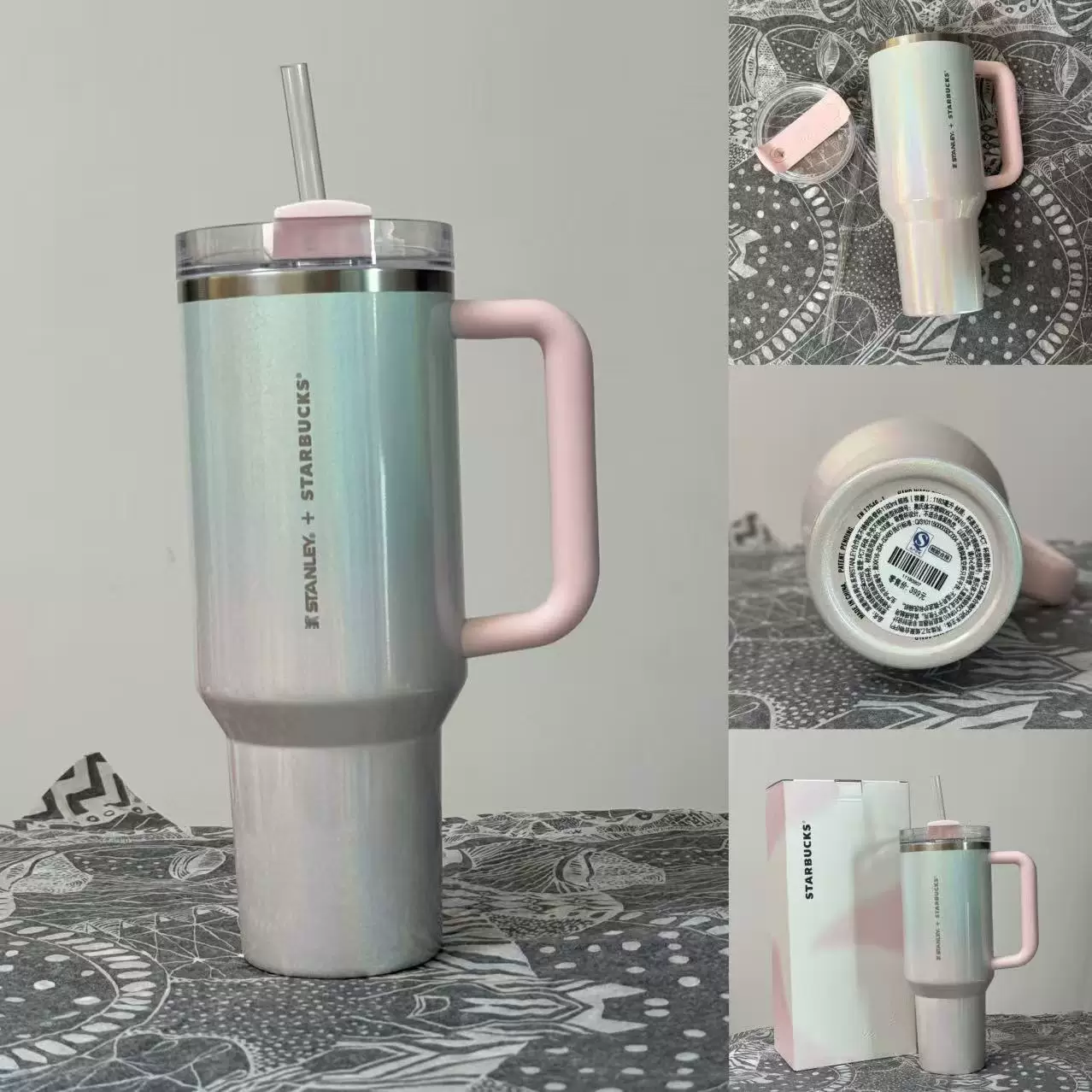 Кружка Starbucks 2025 Романтический океан серия Anniversary Gradient Stanley сотрудничество, термостойкая стальная трубка с трубкой