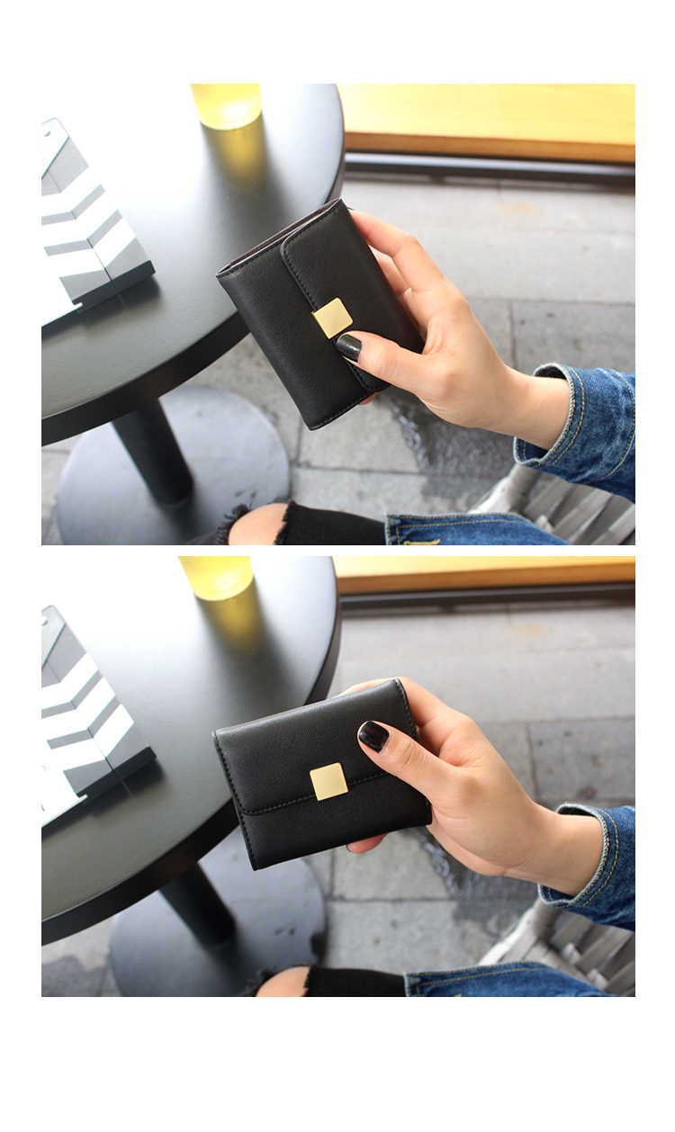 Túi thẻ da nữ nhiều thẻ Hàn Quốc dễ thương túi thẻ nữ đơn giản thẻ mini clip gói nhỏ gọn ví đựng thẻ nữ