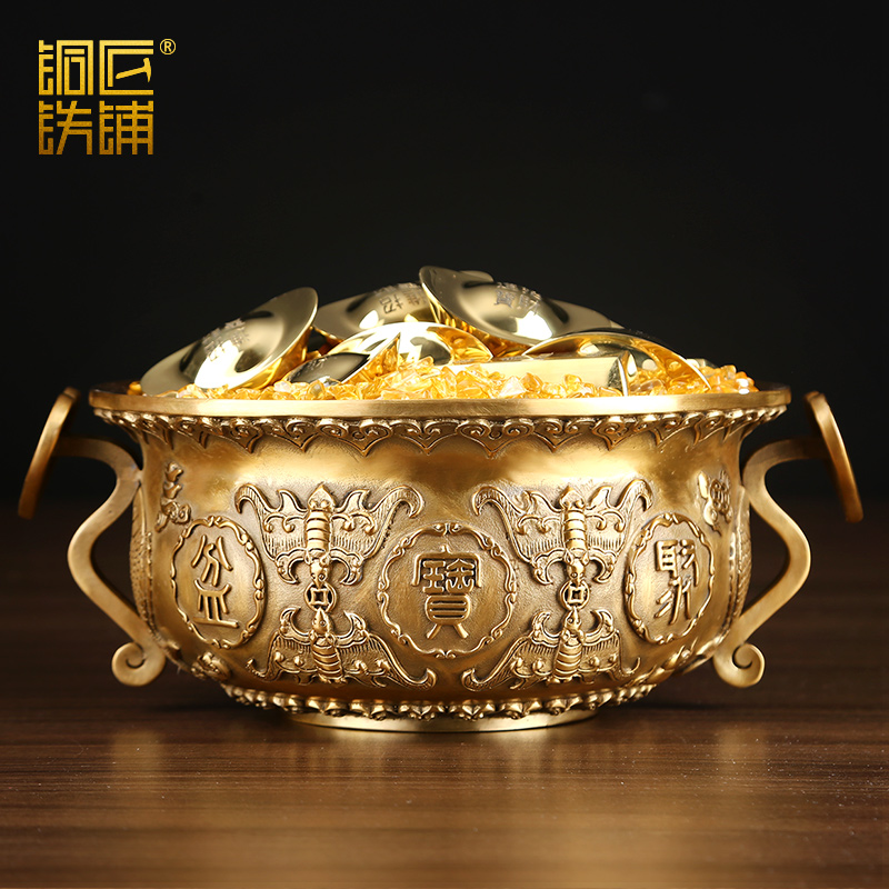 Statues Copper Cornucopia Ornaments Lucky Jucai Home Furnishing Feng Shui Craft Gifts Lucky Decoration Living Room Entrance Brass Basin Pure Copper Casting Color : Gold, Size : 2812cm Statues Copper Cornucopia Ornaments Lucky Jucai Home Furnishing Feng Shui Craft Gifts Lucky Decoration Living Room Entrance Brass Basin Pure Copper Casting Color : Gold, Size : 2812cm