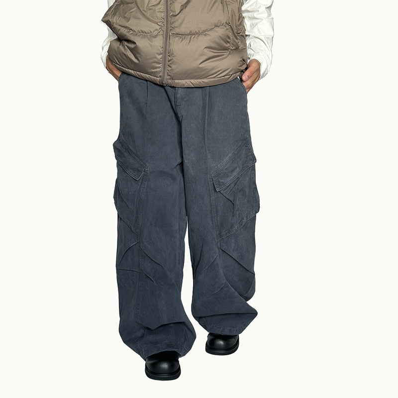 Ciatre Celebrity-Style Cargo Pants, American High-End Loose Fit, Slimming, ins Casual Baggy Couple Pants with Large Pockets