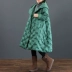 Tháng Chín Kaka Winter Women Kích thước lớn Văn học Trùm đầu A-word đệm bông lớn độn 3635 - Bông áo phao siêu nhẹ nữ dáng dài Bông