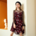 Evaouxiu Yihua Ou Xiu 2019 mùa xuân và mùa thu nữ mới thời trang đầm ren thêu lưới - Váy eo cao váy body Váy eo cao