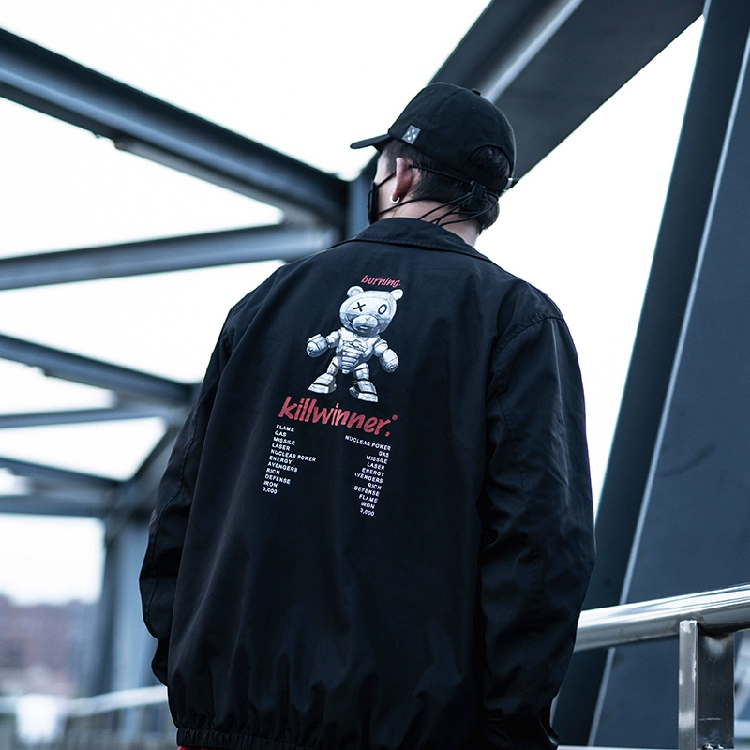 KILLWINNER 2019 mùa thu và mùa đông mới nam và nữ áo khoác cặp đôi hip-hop thời trang đường phố hàng đầu xu hướng áo khoác - Áo khoác thể thao / áo khoác
