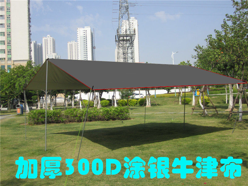 Thickened 300D outdoor awning sky screen anti-UV silver glue sunscreen shed simple carport gazebo 58 oversized
