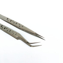 LAIWANG 9-hole precision tweezers frosted bright tip 1 5MM nail tweezers Birds Nest tweezers