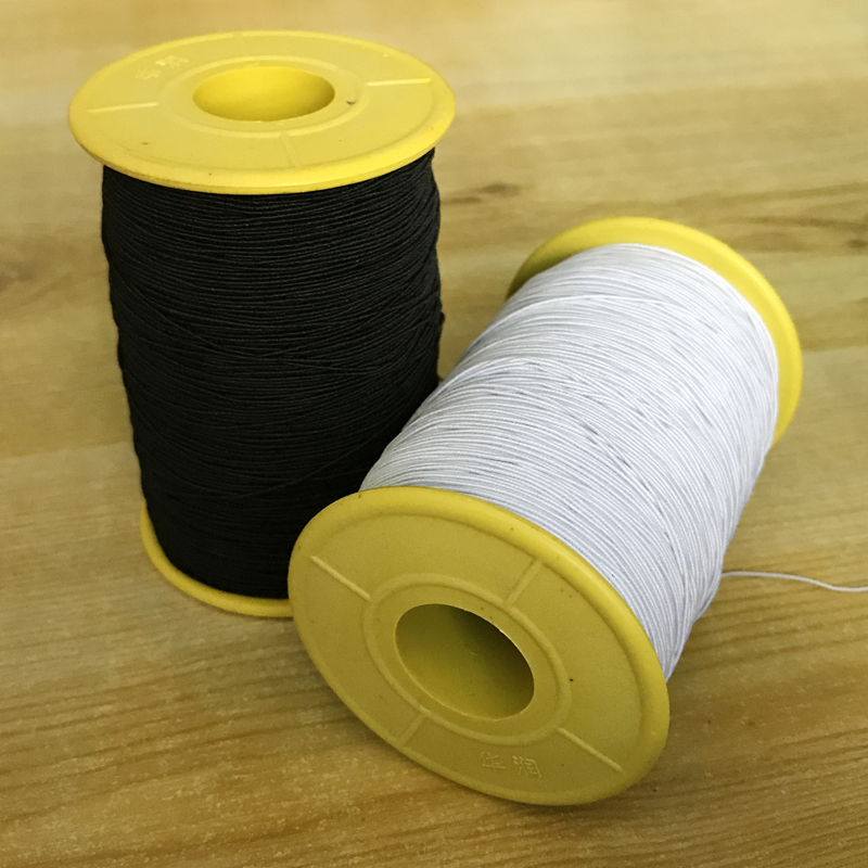 Elastic thread elastic thread core-spun latex thread clothing sewing wrinkled bottom line 0 5mm thin round elastic belt