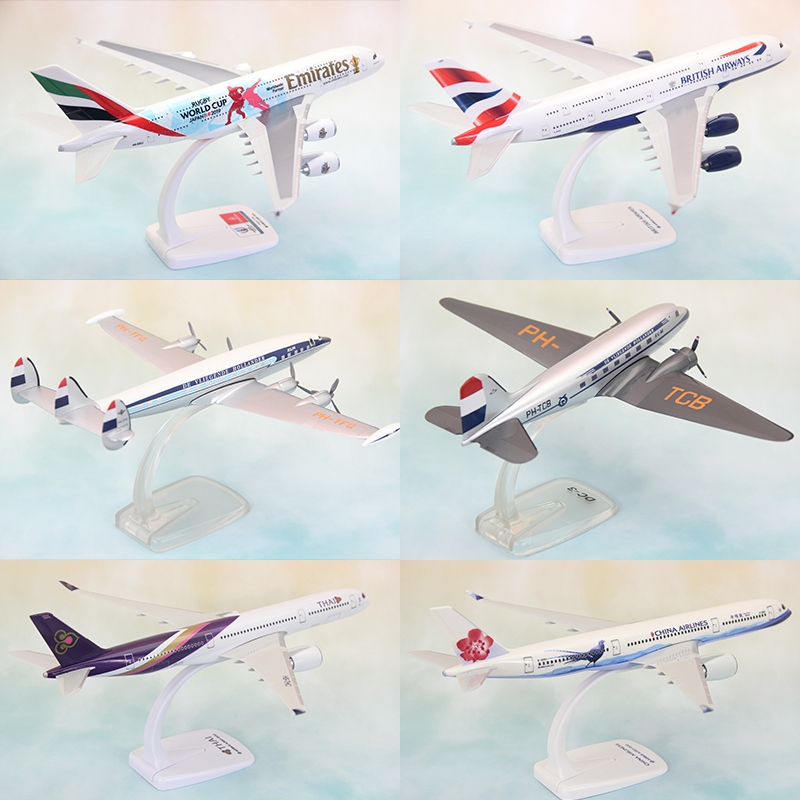 Assembled Export Finished Product Airplane Model Airbus A380 Emirates 350 Delta Airlines Passenger Plane Gift Ornament Abs