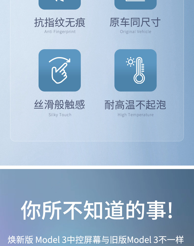 Suitable for Tesla Six-Seater Yl Updated Version Model 3/Y Tempered Film Rear Screen Protective Film Accessories Explosion-Proof Film