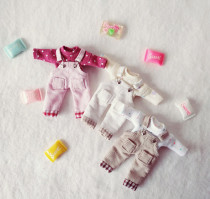  ob11 baby clothes beautiful knot pig can wear bib corduroy multi-color