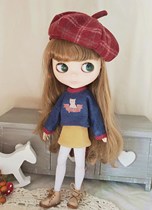  blythe baby clothes ancient sense sweater shorts set hidden blue and red series